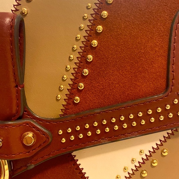 Michael Kors Bag Shoulder Crossbody Cognac Brown Leather & Suede - Picture 13 of 16